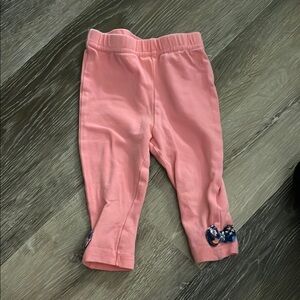 Pink Kids Leggings with Bow Accents